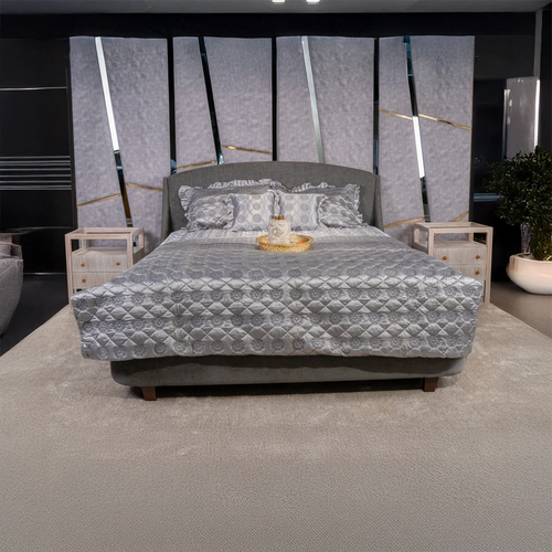 Opal Modern Grey Bed 78x72 King Size