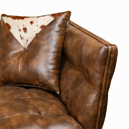 ALANYA Rome Zh 1000 Micro Fiber Leather Single pocket Spring + ottoman 42x 42