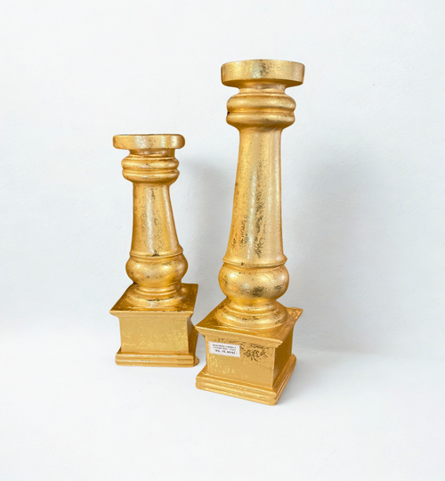 Wooden Antique Candle Stand B/L Set