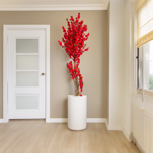 Heaven 24 inch white stone with pink blossom 6 feet