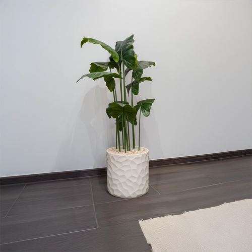 Vinta 17 inches white stone with elephantia
