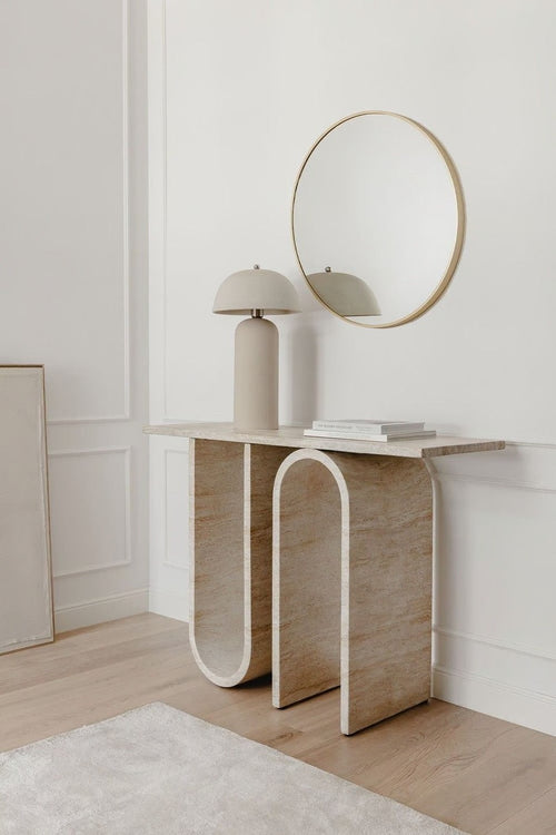 Curved Ribbed Console