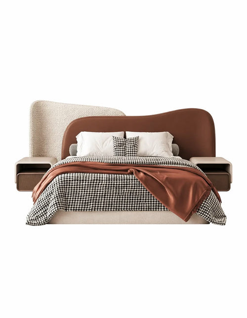 Modern Wave Upholstered Bed