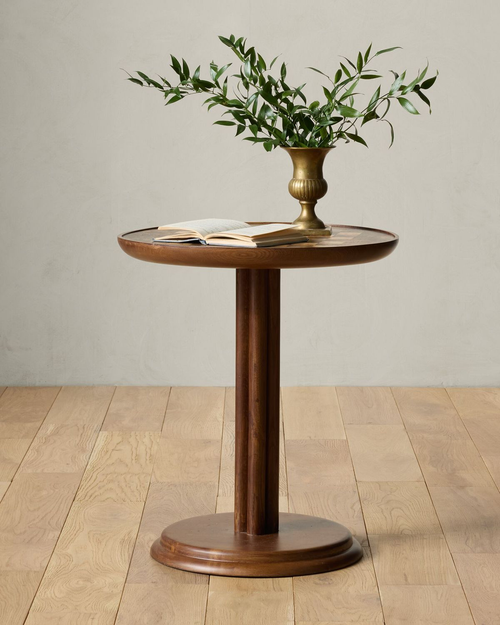 Slim Column Pedestal Table