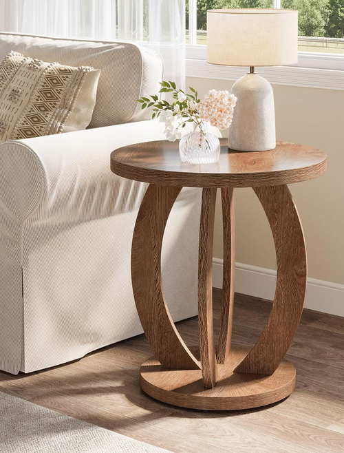 Sculptural Oval Pedestal Coffee Table