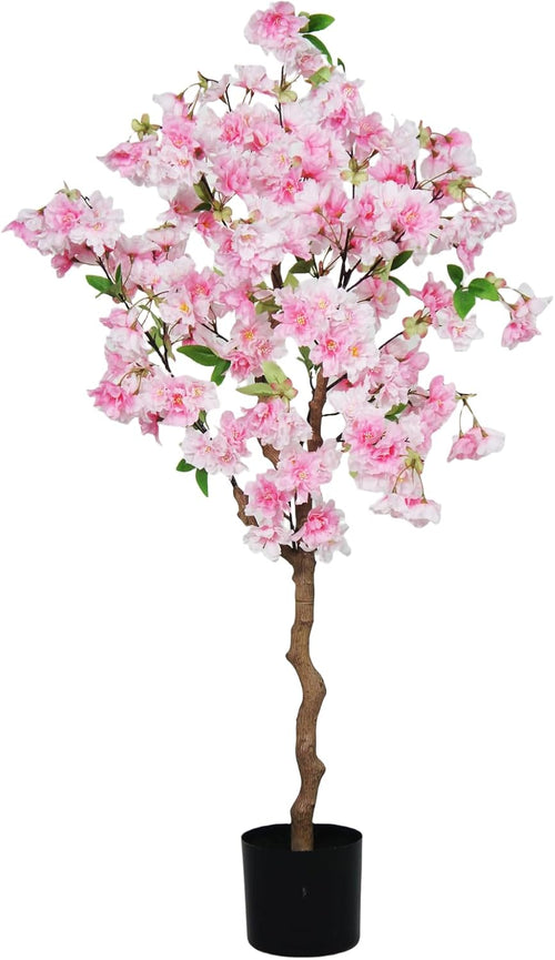 Nexa 24 inches white stone with peach blossom tree