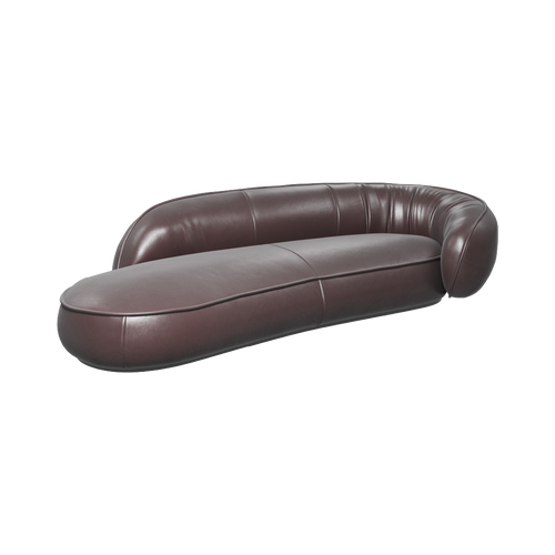 Julep Sofa | Curved Leather Sofa