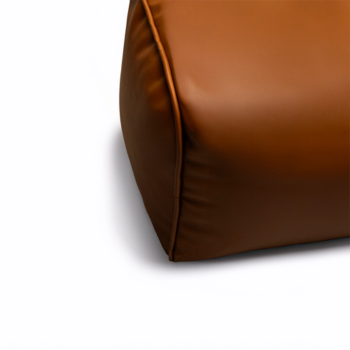 SofaSac Leather Bean Bag with FREE Foot Rest Brown {U22}