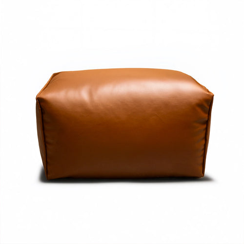 SofaSac Leather Bean Bag with FREE Foot Rest Brown {U22}