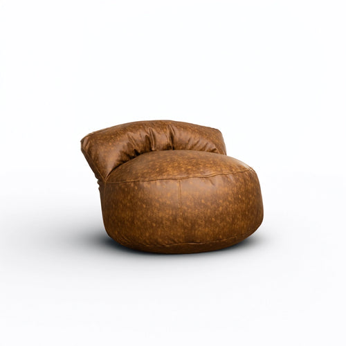 Loaf Leatherite Bean Bag with Footrest Halloween Yellow (Three Piece Set)