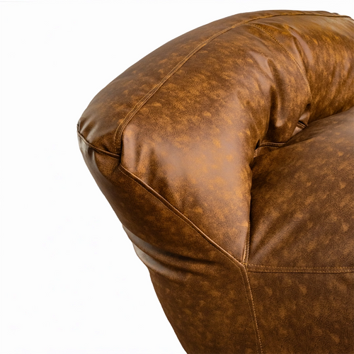 Loaf Leatherite Bean Bag with Footrest Halloween Yellow (Three Piece Set)