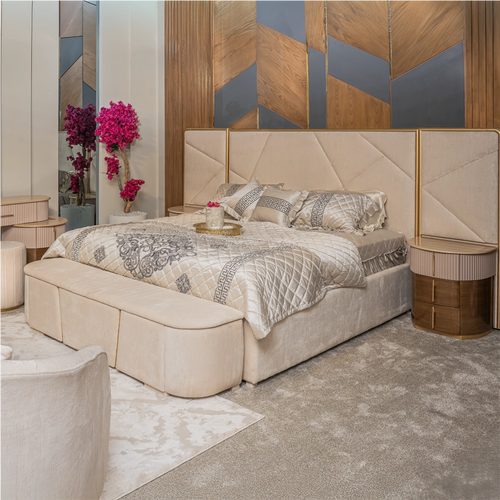 Karen Meta Belt Accacia Wooden Bed 78x72 King Size