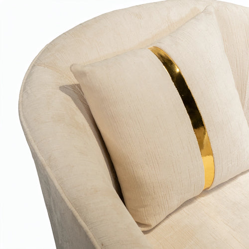 KAREN Meta Chairs Brass strips Zh112 with imported fabrics