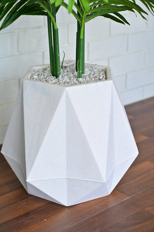 Diamond 14 inches white stone with areeca 3 feet