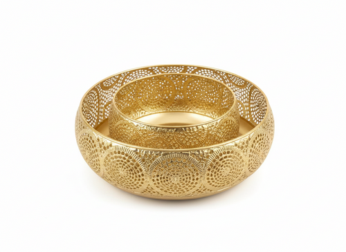 Round Brass Trays (set of two)