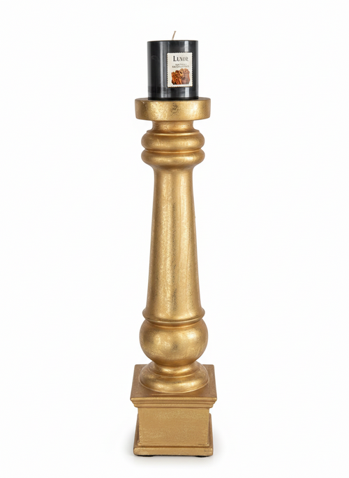 Antique Wooden Candle Holders (gold finish)