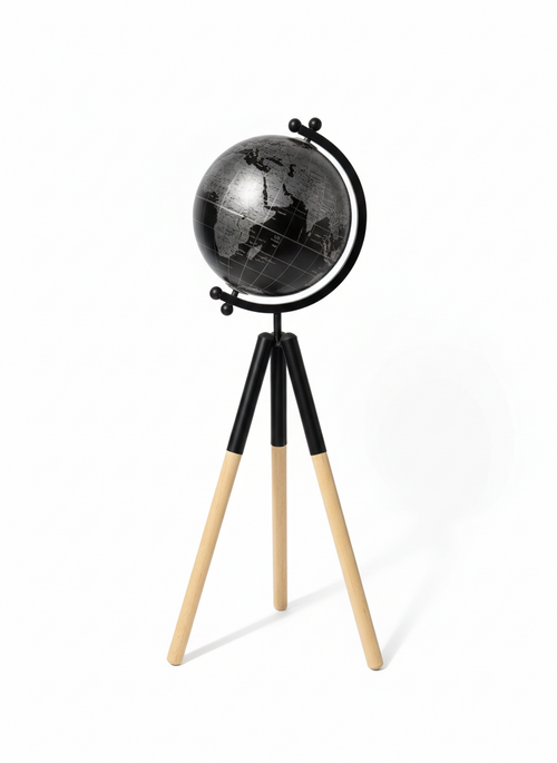 Black Map Glob