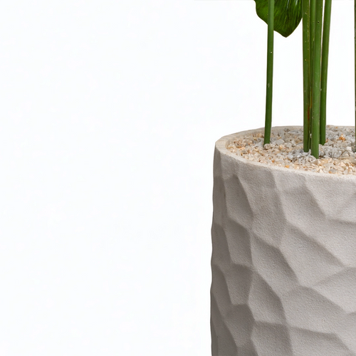 Vinta 17 inches white stone with elephantia