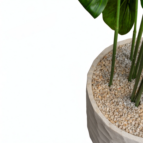 Vinta 17 inches white stone with elephantia