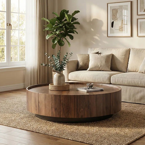 Round Sculptural Center Table