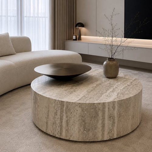Textured Stone Center Table