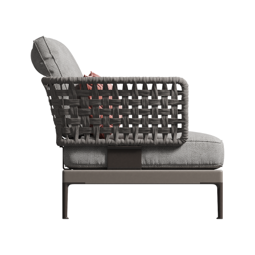 Patio Armchair with Ottoman