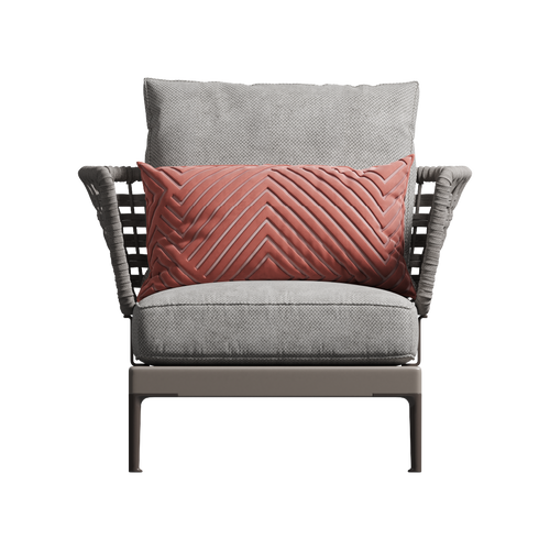 Patio Armchair with Ottoman
