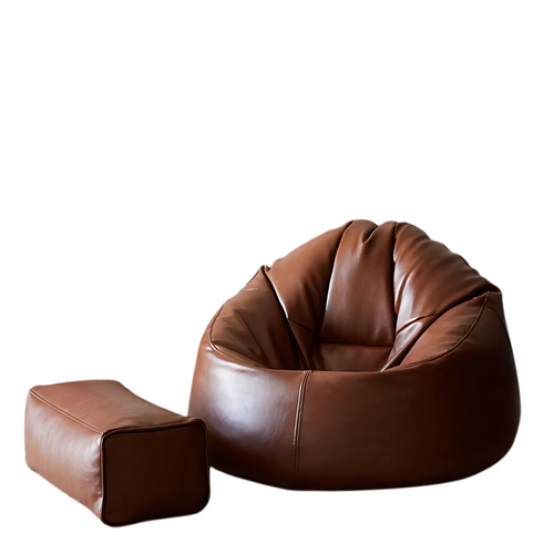 The Windsor Bean Bag with Ottoman Burnt sienna